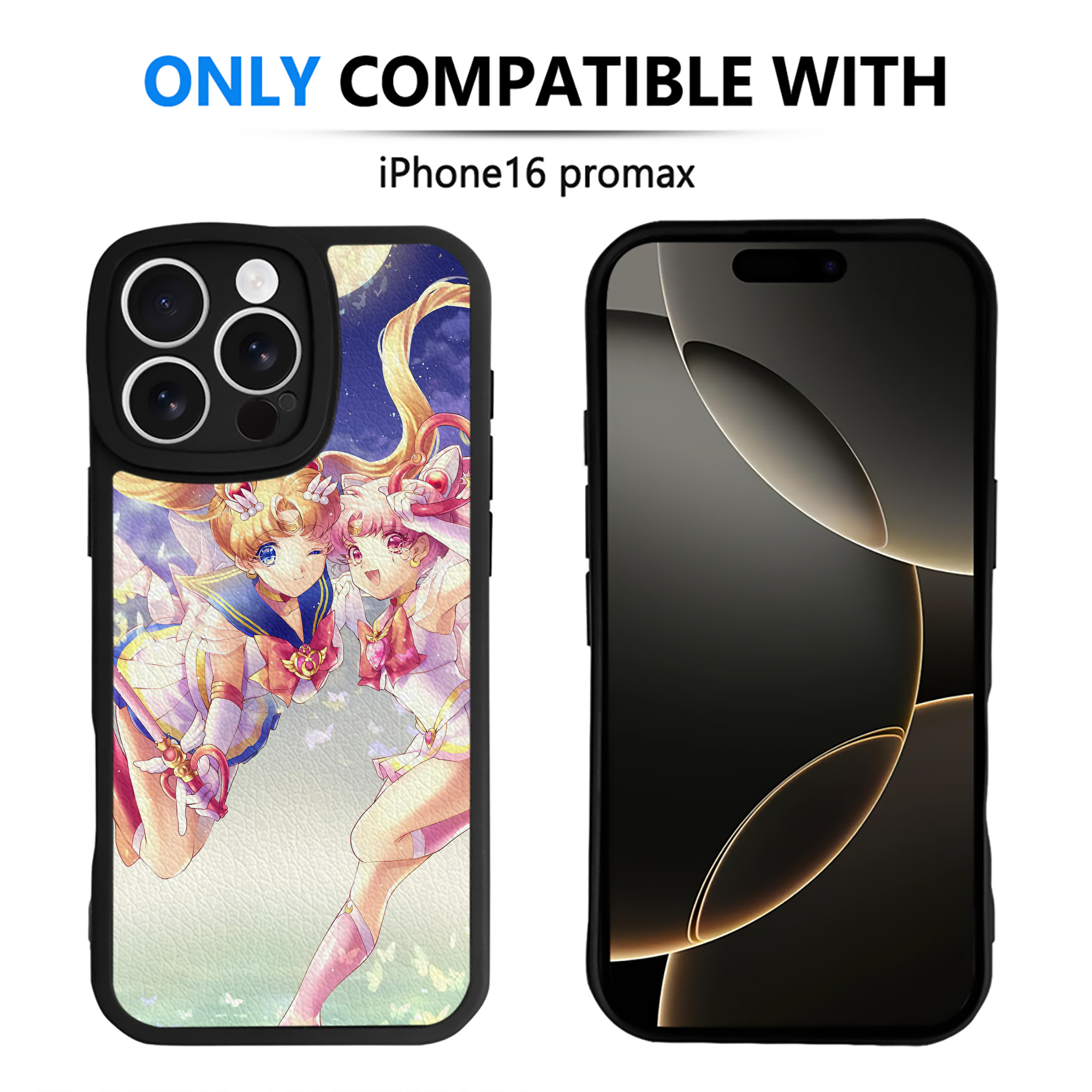 （画像用） 美少女戦士セーラームーン Sailor Moon 【iPhone 16シリーズ対応】シリコンスマホケース（レザー調） 材質：シリコン